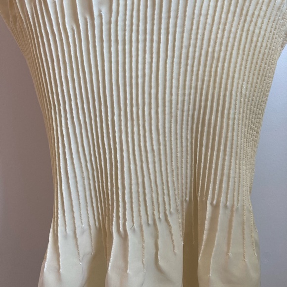 Vintage Cream Yellow Dropped Waist Dress - Picture 9 of 13